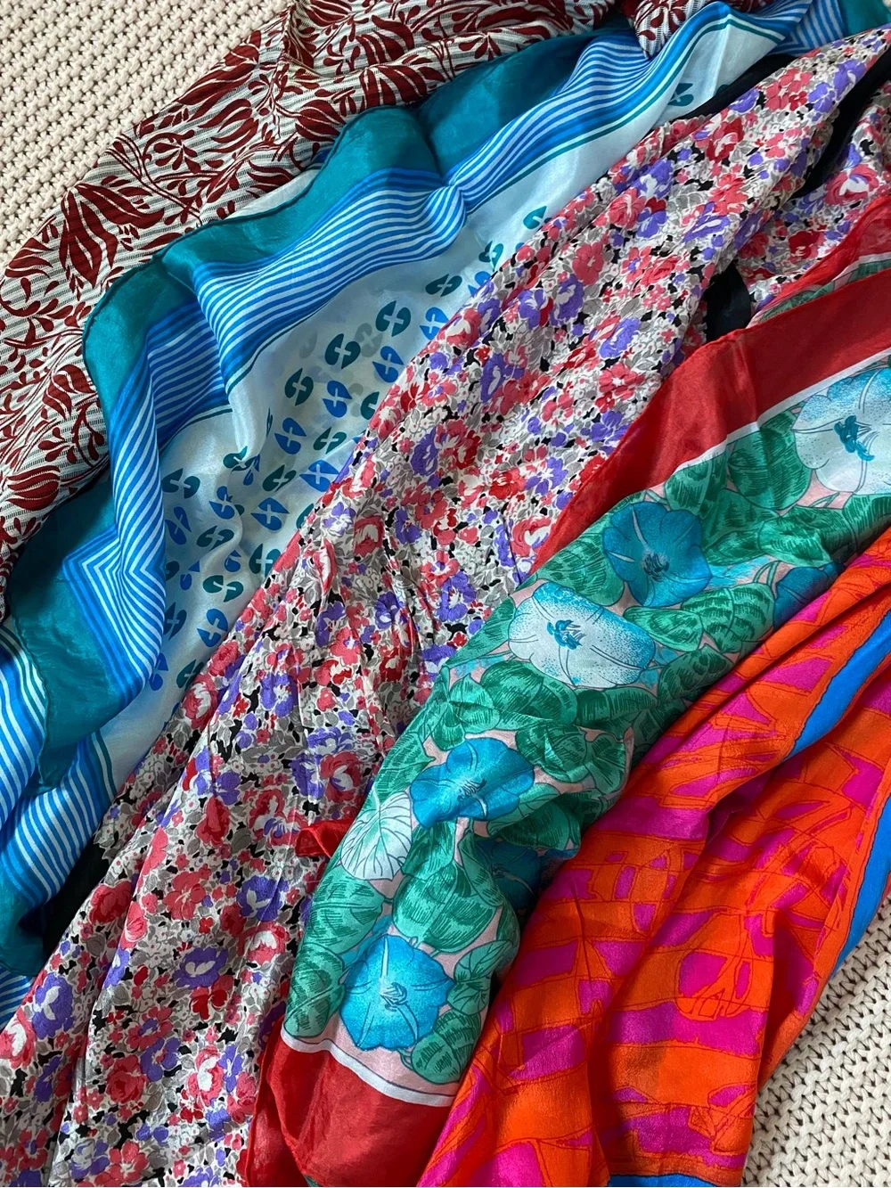 ✰ silk blend scarves bundle of 5 ✰